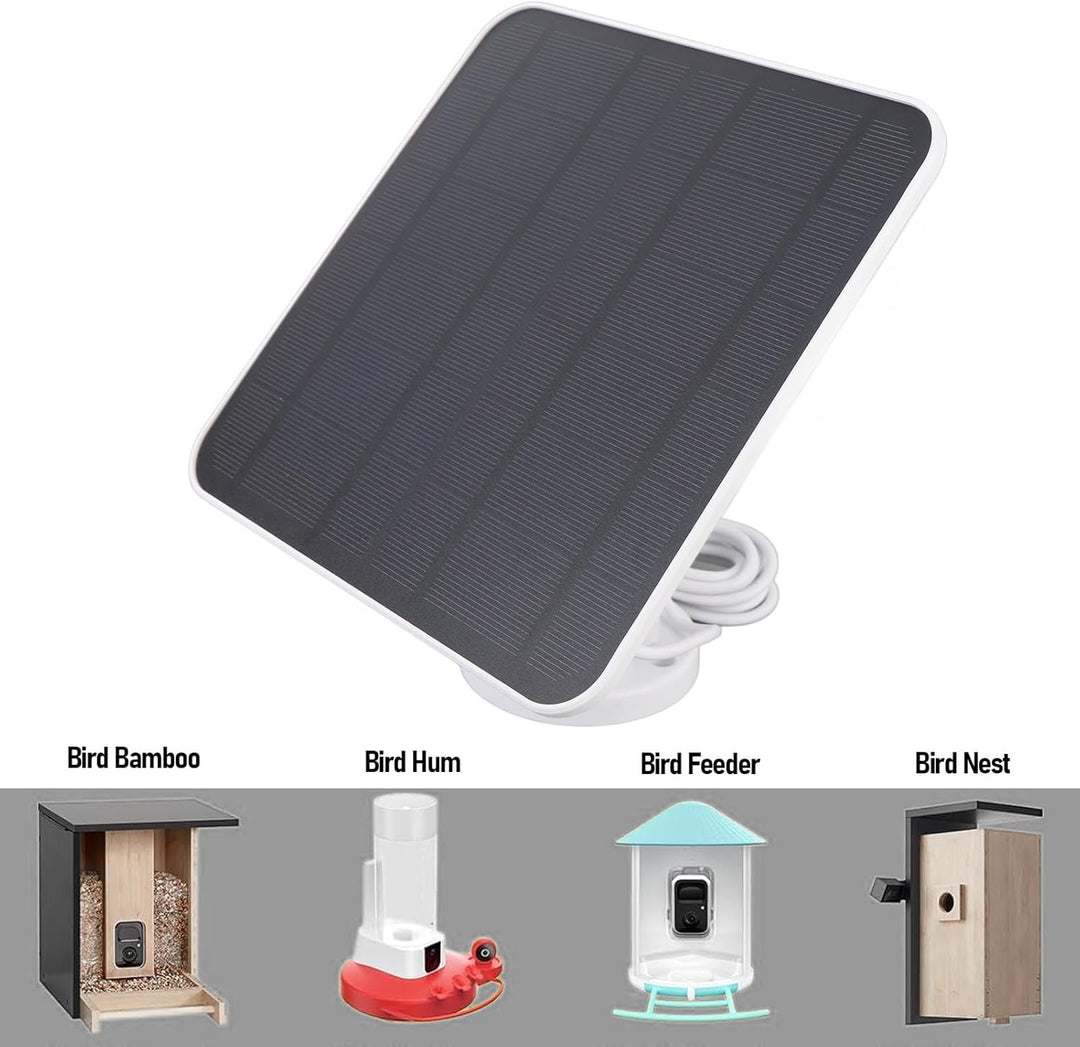 Solarpanel Ladegerät, 12W Solarpanel, mit USB C Anschluss, 9,8 Fuss Langes Kabel, 360 Grad Einstellb