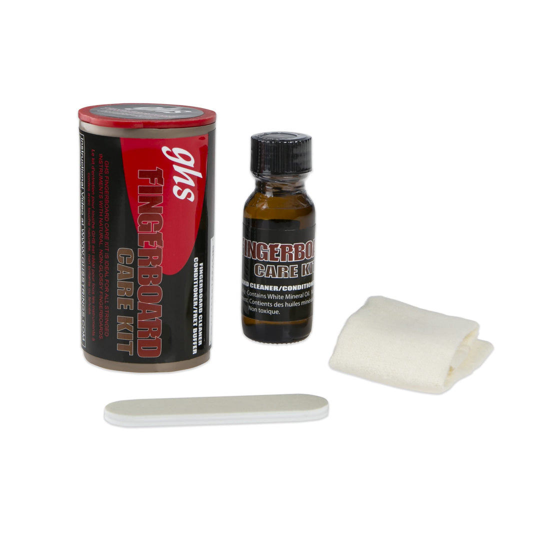 GHS™ Strings »FINGERBOARD CARE KIT - A77« Pflege-Set für Gitarre und Bass - Cleaner/Buffer/Tuch