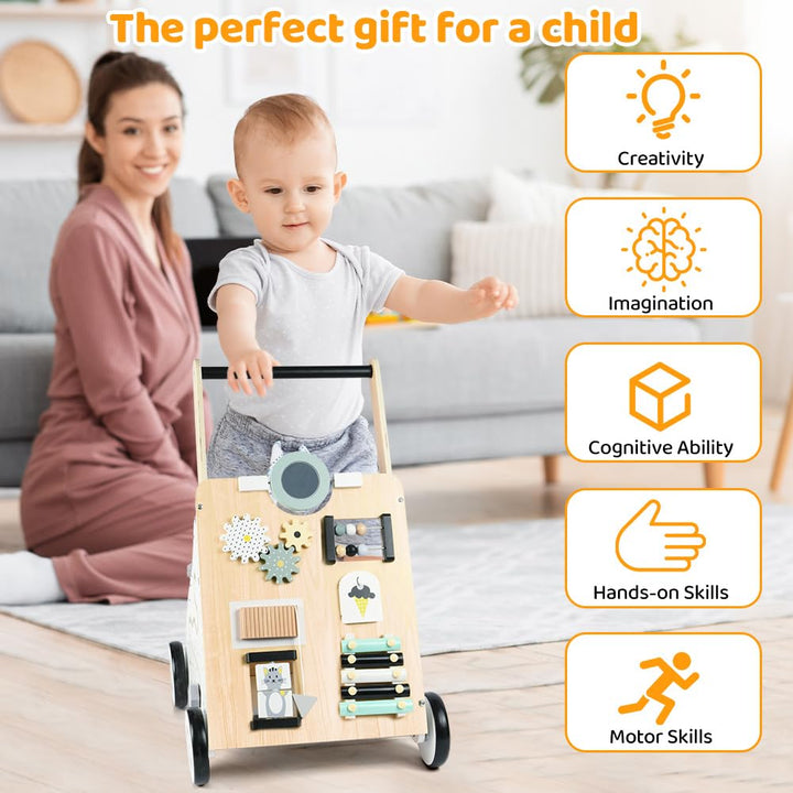 Lauflernwagen, Baby Spiel und Laufwagen mit regulierbarer Geschwindigkeit, Baby Walker Gehhilfe Abne