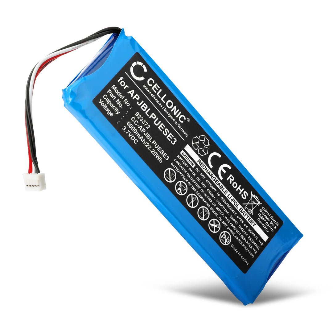 CELLONIC, Lautsprecherakku kompatibel mit JBL Pulse 3 (6000mAh, 3.7V) Ersatzakku P5542100-P,2017DJ17
