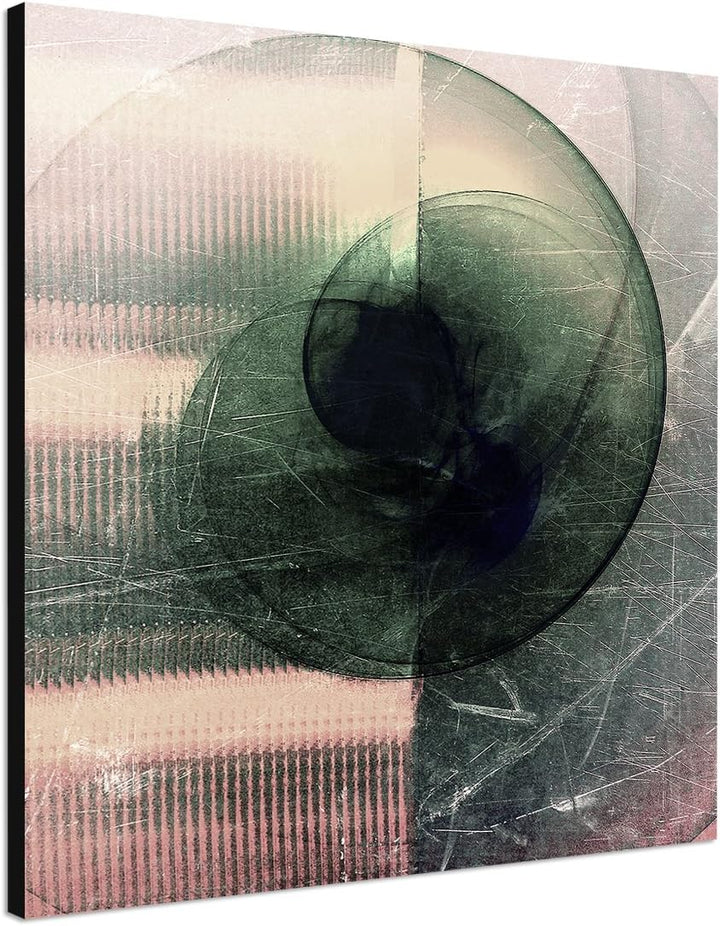Paul Sinus Art Modernes Wandbild Abstrakt018_60x60cm Abstrakte Kunst Kunstdruck auf Leinwand Zeitlos