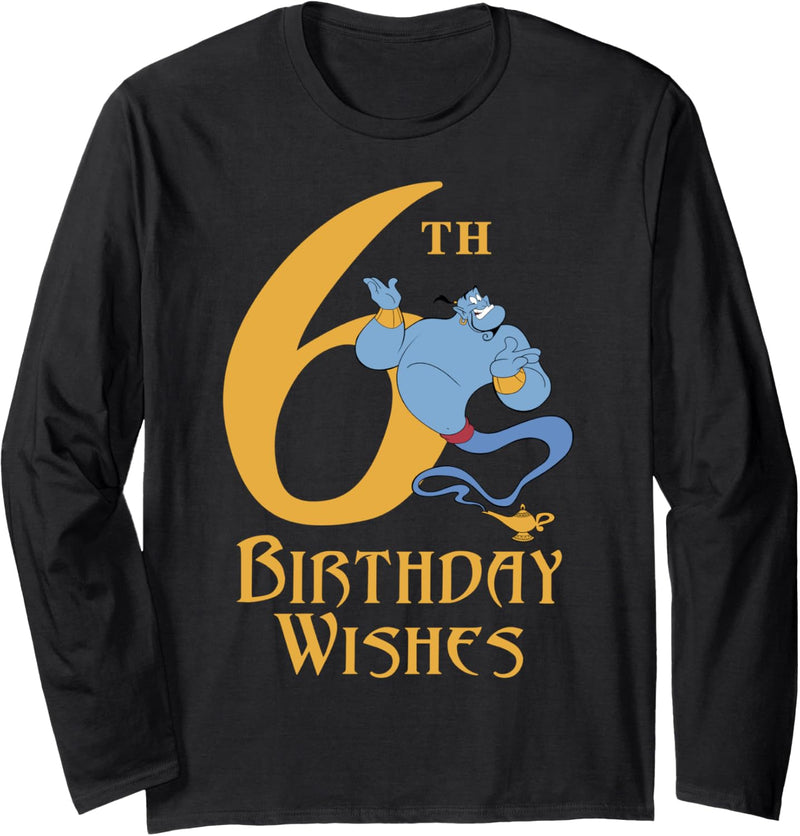 Disney Aladdin Genie 6th Birthday Langarmshirt