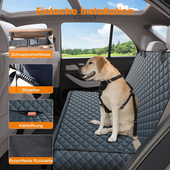 JOEJOY Hundedecke Auto Rückbank, Hundeschutz Auto Rückbank Kratzfeste und Wasserabweisende, Autoscho