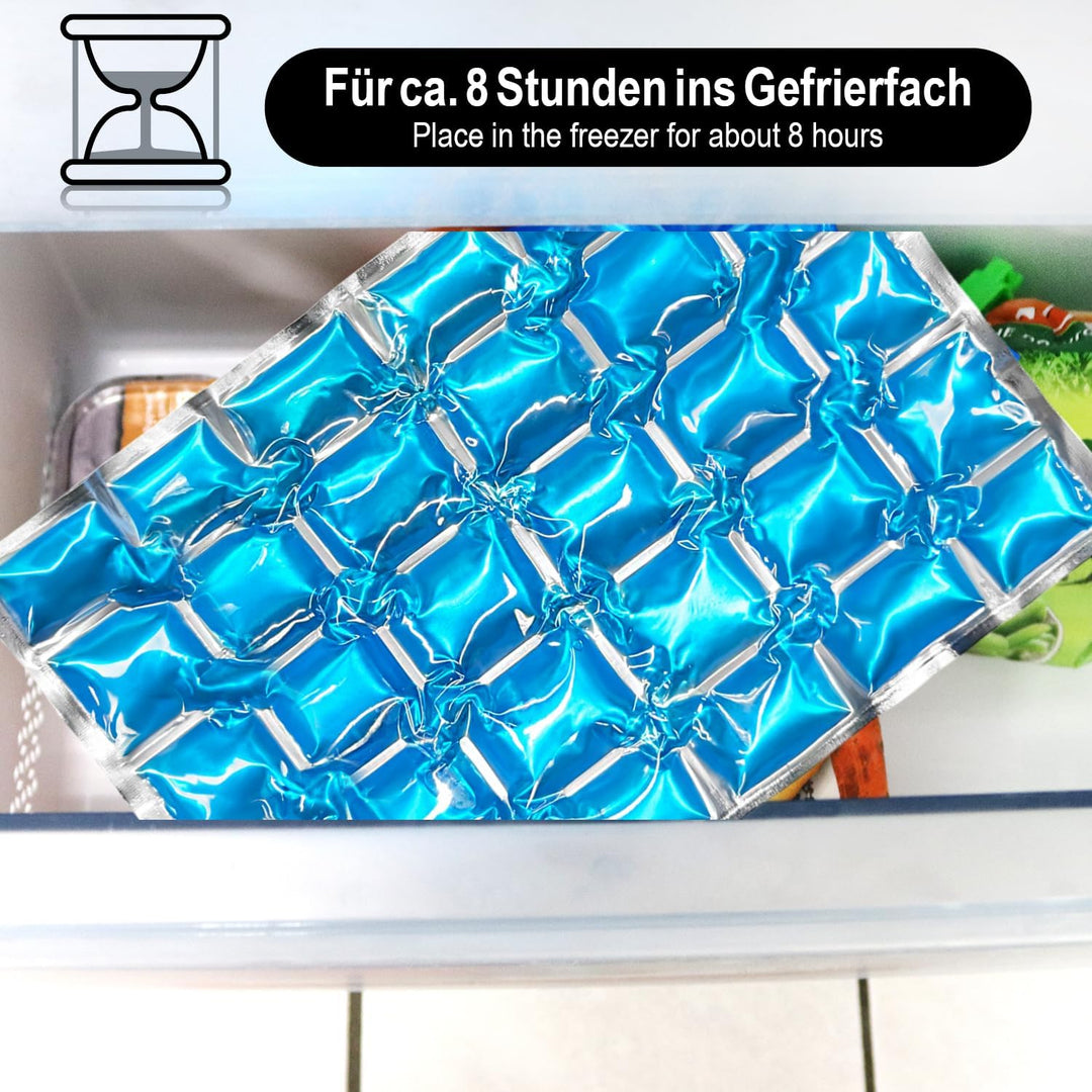 com-four® 4x Flexibles Eis-Pack - Kühlkompresse mit 25 Kühlzellen - Kühlpack für Haushalt, Camping u
