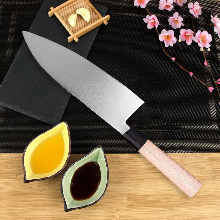 WILDMOK 19,4 cm Deba-Messer, deutsches Edelstahl-Sashimi-Messer, asiatisches Usuba-Lachsmesser für L