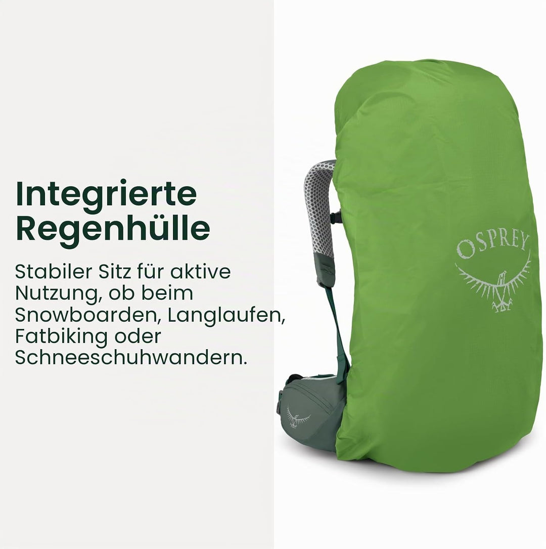 Osprey Europe Herren Atmos Ag Lt 50 Backpack Scenic Valley/Green Peppercorn S-M, Scenic Valley/Green