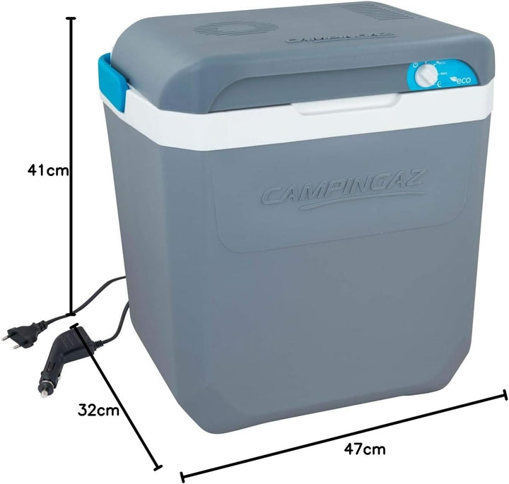 Campingaz Powerbox Plus 28L, elektrische Kühlbox, 12V Anschluss, Platz für 8 x 1.5L Flaschen, stromb
