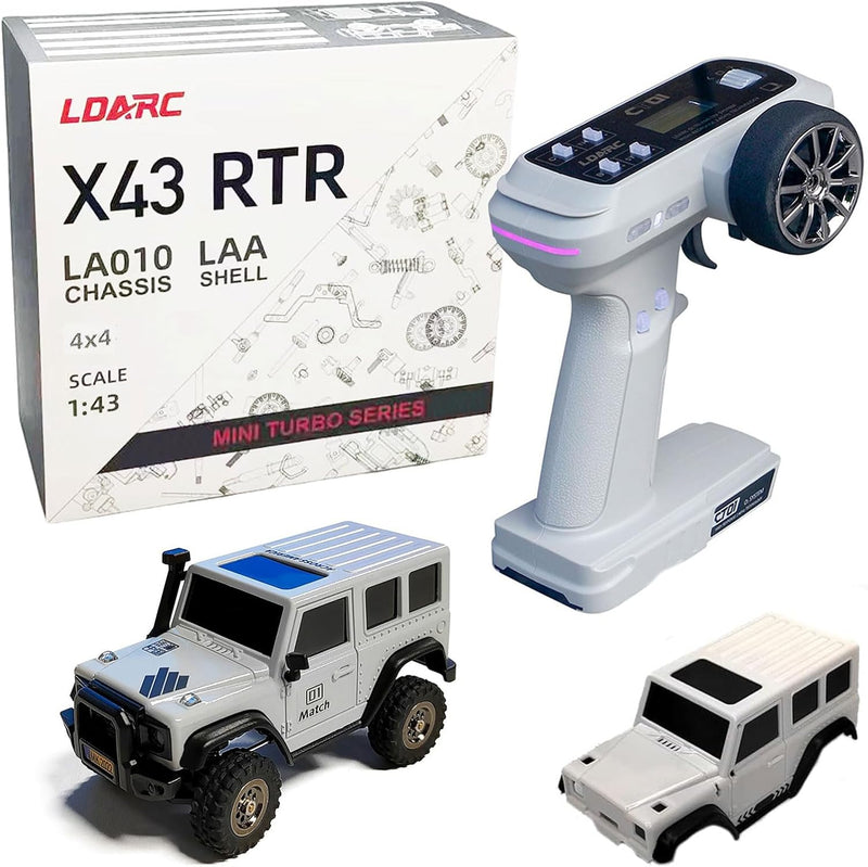 LDARC Mini RC Crawler 1:43 4WD All Terrain RC Rock Truck Ideal Für Raupenfahrzeug-Enthusiasten 2.4Gh