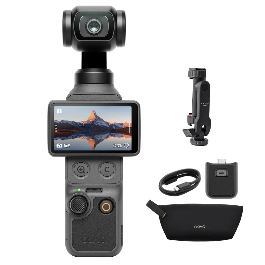 DJI Osmo Pocket 4 Standard Combo, Pocket Gimbal Vlog Kamera, 1″ CMOS und 4K/240fps, 3-Achsen-Stabili
