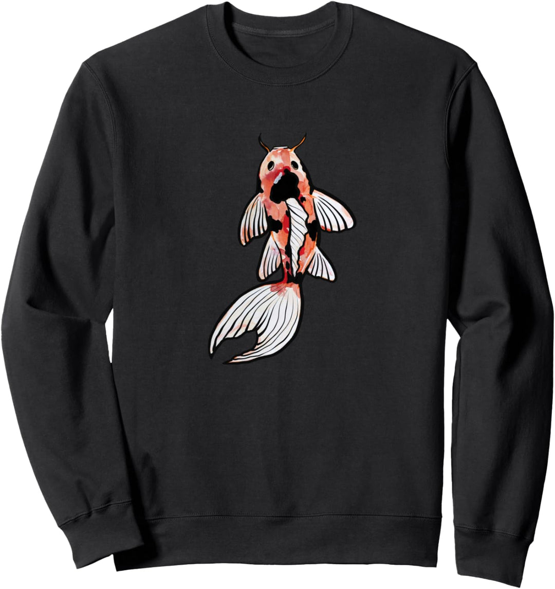 Koi Pond Koi-Teich-Kunst Ich liebe Koi-Fisch-Aquarell Sweatshirt