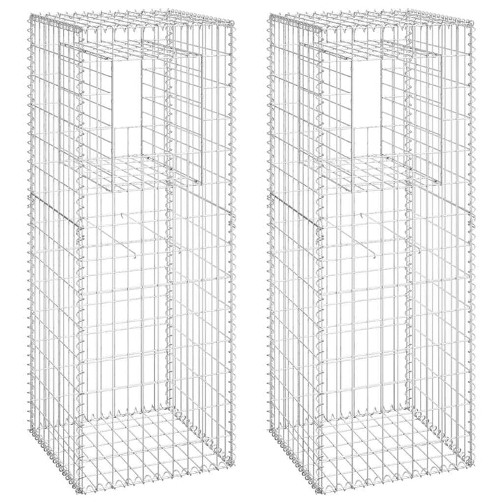 vidaXL 2x Gabionensäule Gabionen Gabione Säule Säulen Steingabionen Steinkorb Drahtkorb Gabionenkorb