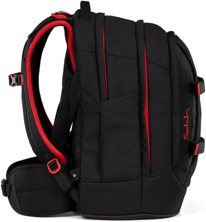 Satch Pack Schulrucksack Set 3tlg. inkl. Schlamperbox und Sporttasche (Fire Phantom), Fire Phantom