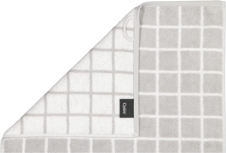 CAWÖ Home Handtücher Zoom Karo 123 Platin - 76 Saunatuch 80x200 cm, Saunatuch 80x200 cm