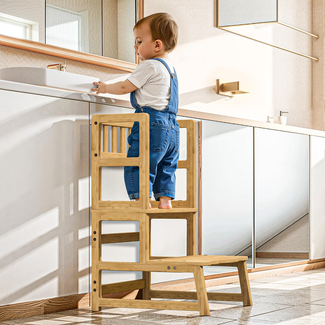 COSYLAND Lernturm ab 1 Jahr & 2 Jahre – Montessori Lernturm für Kinder – Sicherer Learning Tower & T