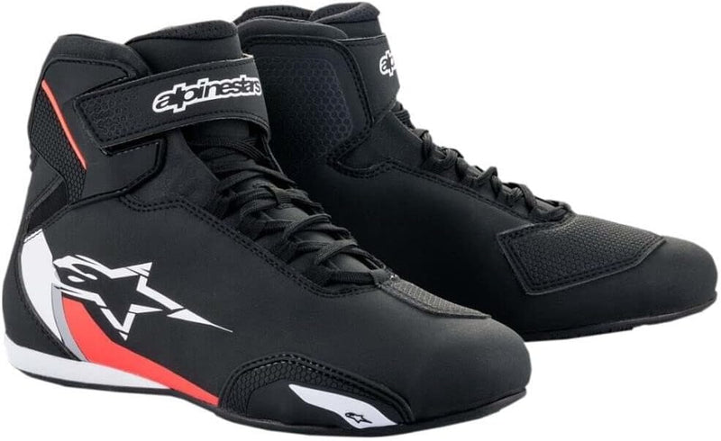 Alpinestars Unisex Motorradss Motorradstiefel 44 EU Black White Red Fluo, 44 EU Black White Red Fluo