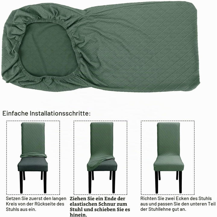 Fuloon Stuhlhussen 4er 6er Set, Stuhlüberzug Universal Stretch Abnehmbare Stuhlbezug, Bezüge für Ess