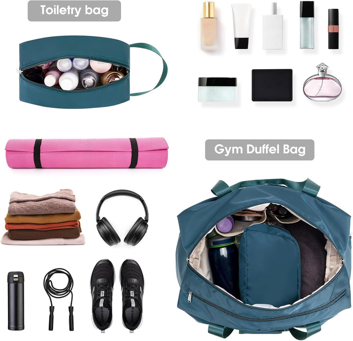 Ceneda Sporttaschen Klassische mit Schuhfach und Nassfach Tragbare Übernachtungs Wochenendtasche Rei