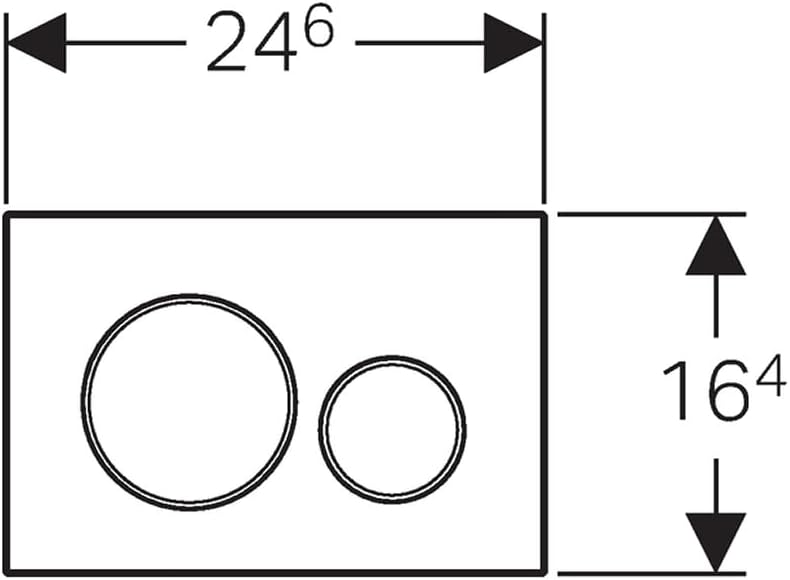 Geberit 115.882.KH.1 Sigma 20 Betätigungsplatte, mattchrom/Hochglanz-verchromt Glanzverchromt, Glanz