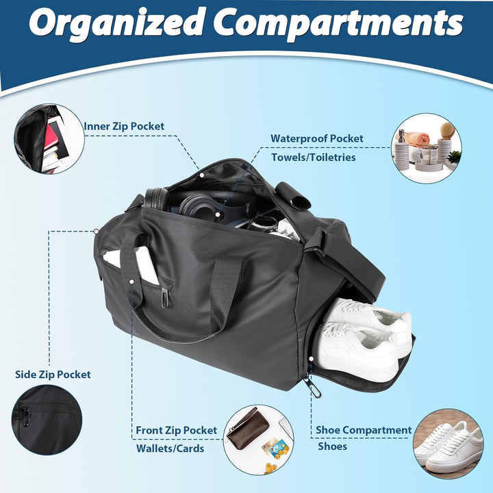 Romon Sporttasche Reisetasche, Sporttaschen Sportbeutel Schwimmtasche Trainingstasche mit Schuhfach