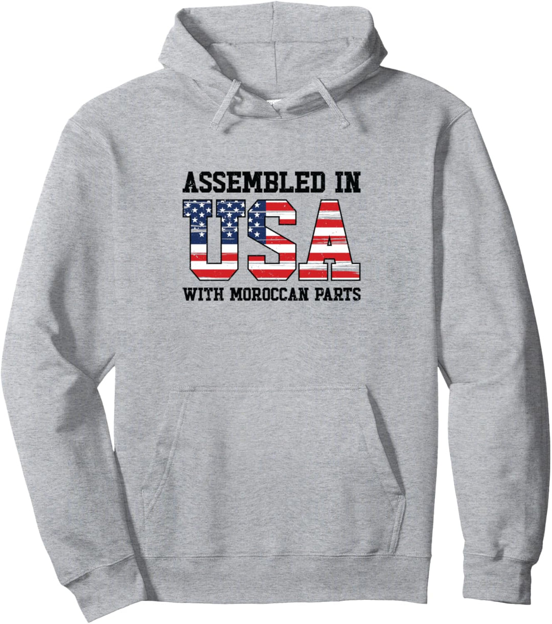 Marokkanische amerikanische Patriot USA gewachsene Marokko US-Flagge Pullover Hoodie