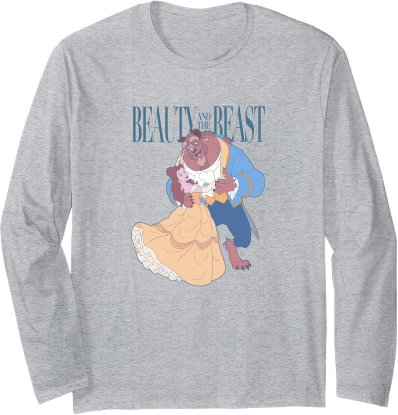 Disney Beauty And The Beast Belle And Beast Classic Portrait Langarmshirt