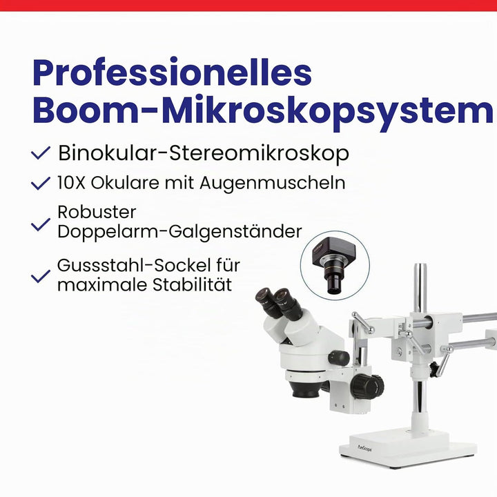 AmScope SM-4B Professionelles Fernglas, Stereo-Zoom-Mikroskop, WH10x Okulare, 7-45x Vergrösserung, 0