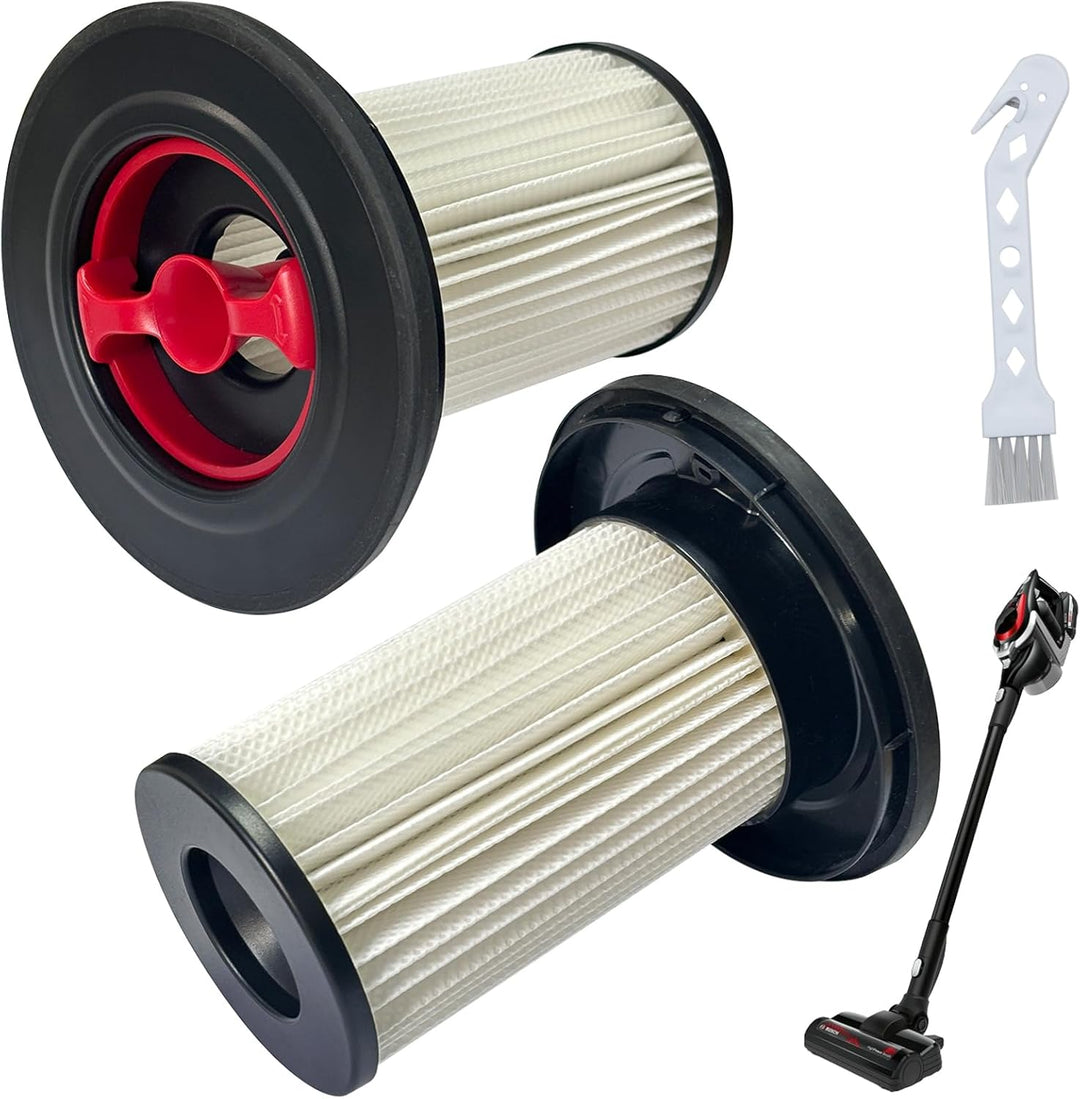 Packung mit 4 HEPA-Filtern und 1 Reinigungsbürste Filter passend kompatibel mit Bosch Unlimited Gen