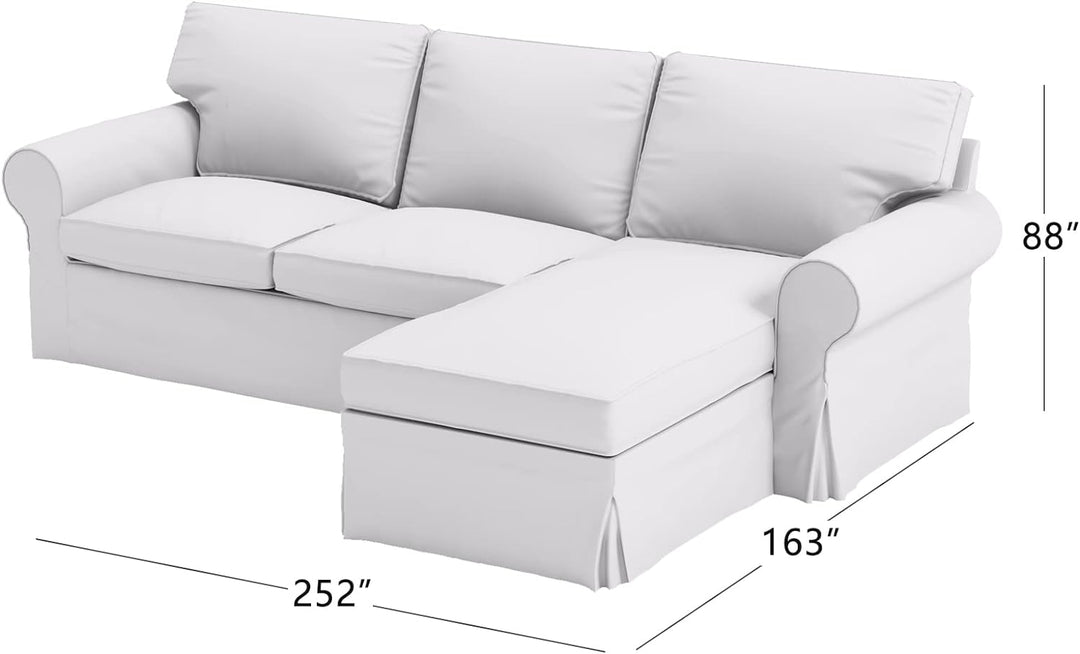 HomeTown Market Strapazierfähiger Sofabezug Ersatz kompatibel für IKEA Ektorp Sofa Cover. Slipcover