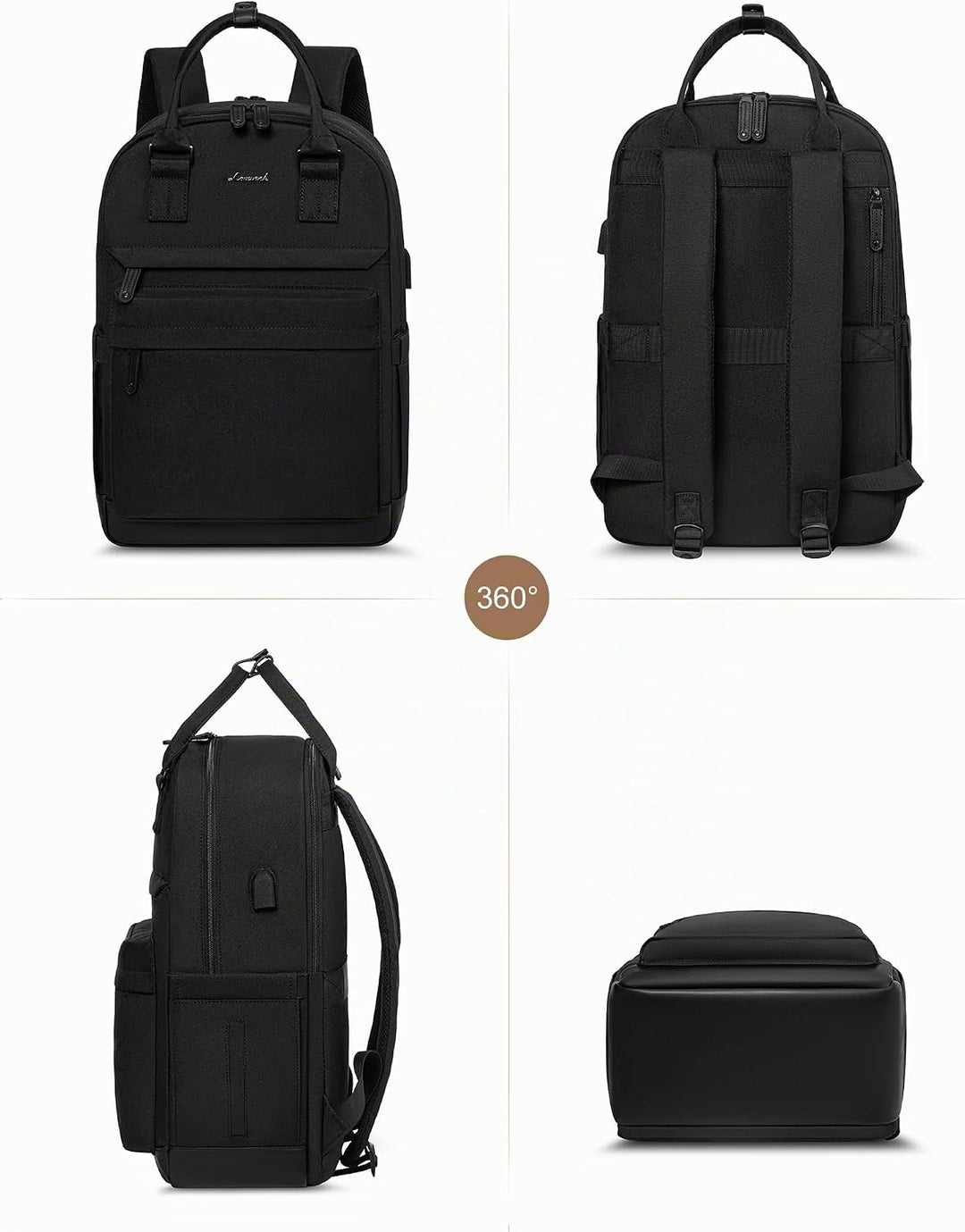 LOVEVOOK Schulrucksack Teenager Mädchen, Schultasche Arbeitstasche Herren Damen mit 15,6 Zoll Laptop