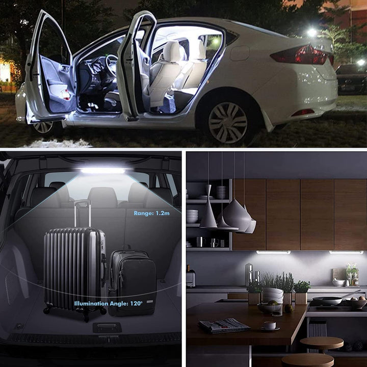 Intckwan (4 Stück) 120 LED Auto Innenbeleuchtung, 12 Volt Led Lampe Wohnmobil, 12v Led Leiste mit Sc