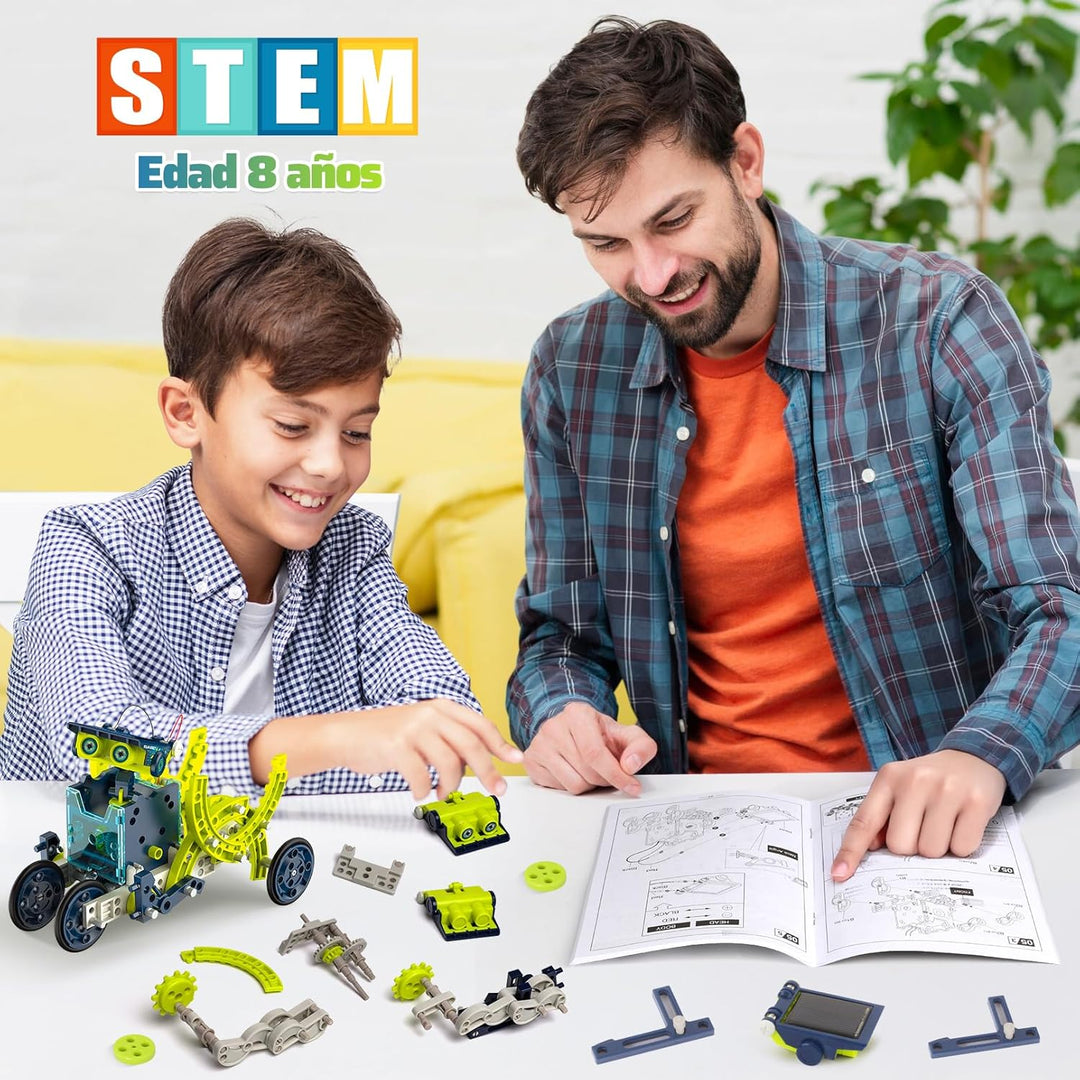 Hot Bee Roboter Kinder, Experimente für Kinder ab 6-10, Geschenk Junge 8 9 10 11 12 Jahre, Solar Rob
