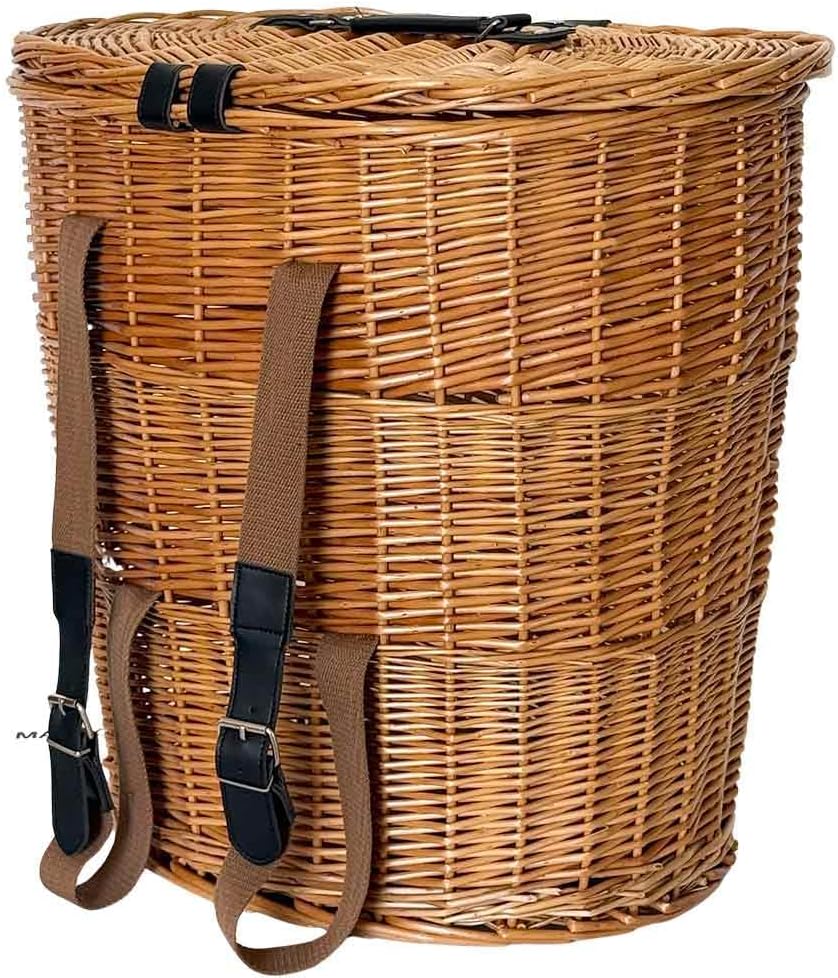 Weidenkorb Gerla Lux mit Deckel und Schultergurt 42 x 30 cm H 40 cm