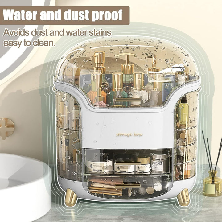 Make Up Aufbewahrung Cosmetic Organizer Kosmetik Schminktisch mit Deckel Schubladen Grosse Kapazität
