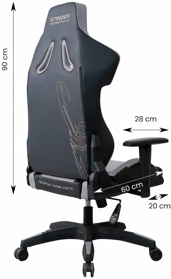 Woxter Stinger Station Master One - Gaming Chair Büro-Schreibtisch (Gamer, Stahlwelle, Ergonomie, Ar