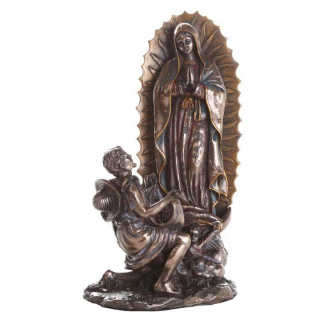 Pacific Giftware 10 Inch Our Lady of Guadalupe San St Juan Diego Saint Estatua Virgen Miracle Religi