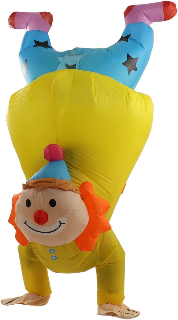 Focket Lustiges Clown Kostüm, Aufblasbares Kostüm für Erwachsene Niedrige Kostüme Aufblasbarer Umged