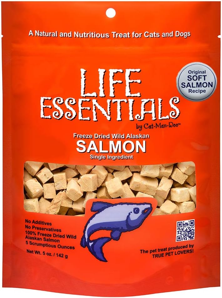 All Natural gefriergetrocknete Wild Alaskan Lachs Leckerlis für Katzen und Hunde – Einzelbestandteil