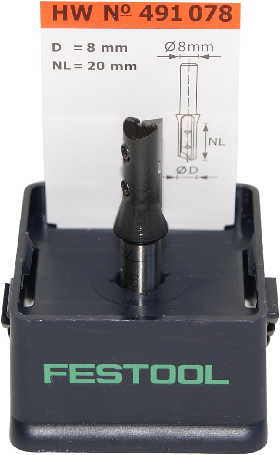 Festool Nutfräser-Wendeplatten HW S8 D8/20 WP Z1, HW S8 D8/20 WP Z1