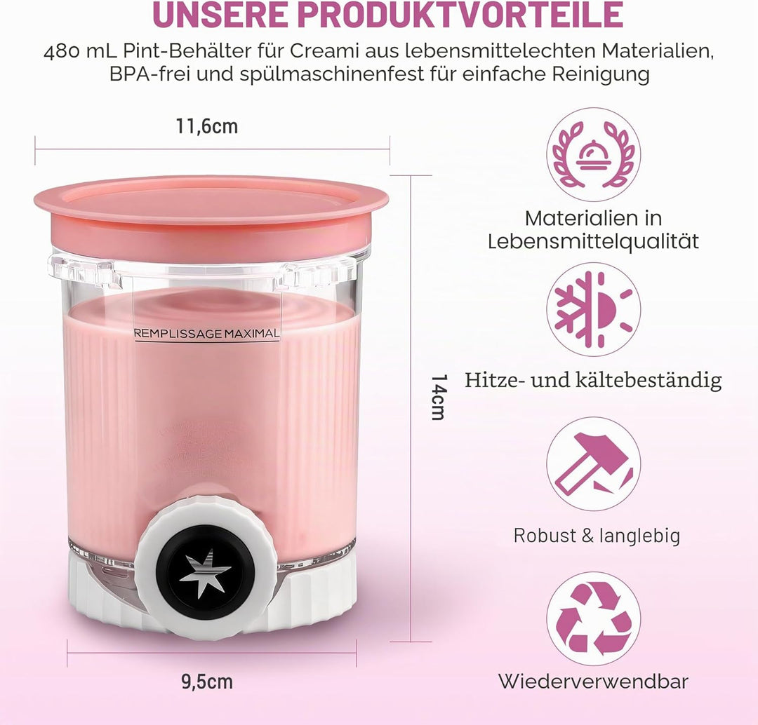 4 Stück für Ninja Creami Behälter - Zubehör für Modelle NC701EU/NC700, BPA-frei, Geschirrspülergeeig