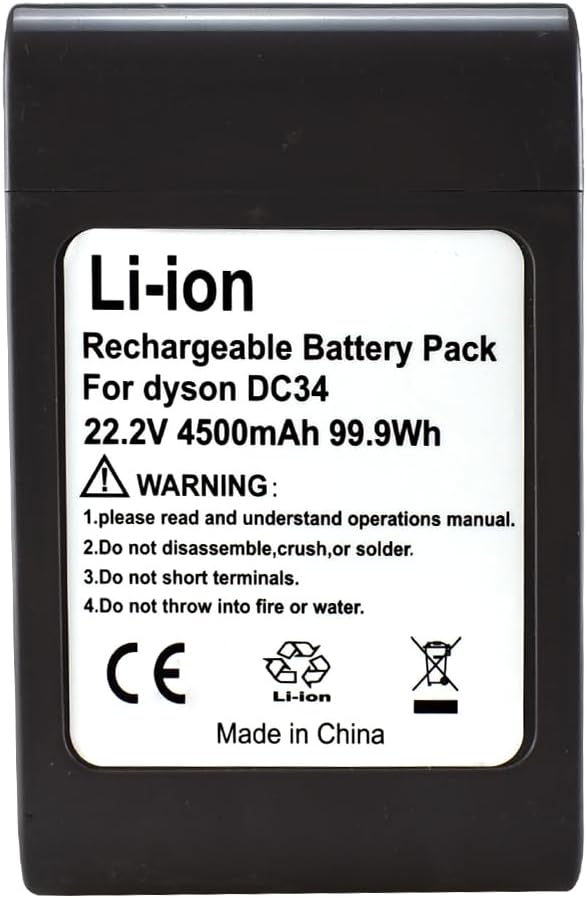 aunstarwei Typ B 22,2 V 4500 mAh Li-Ion Ersatzakku für DC31 DC34 DC44 DC45 17083-04 917083-01 17083-