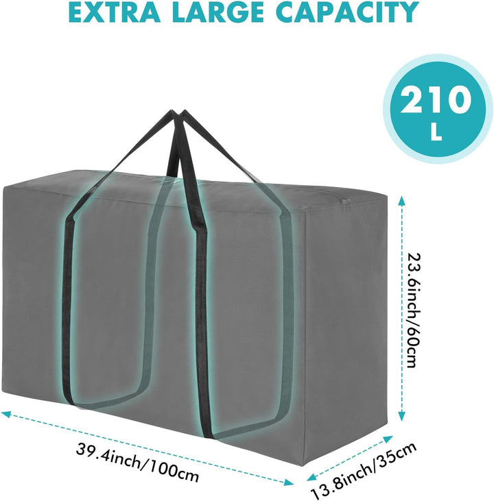 4er-Set 210L Extra Grosse Stabile Aufbewahrungsbeutel, Riesen 600D Oxford Material Lagerbox Umzugsta
