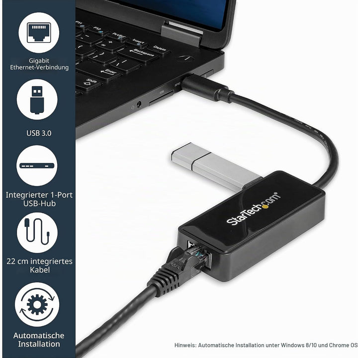 StarTech.com USB 3.0 auf Gigabit Ethernet Adapter - USB 3.0 10/100/1000Mbit/s Netzwerk Adapter NIC m