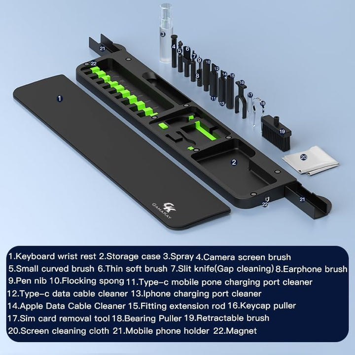 GK GAMAKAY 36 cm Tastatur-Handgelenkauflage mit Reinigungswerkzeug-Set, Handballenauflage aus ABS un