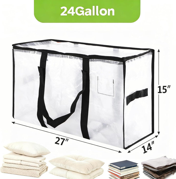 Meetall Extra grosse Umzugstaschen mit Reissverschlüssen – 68,6 x 35,6 x 38,1 cm, robuste Aufbewahru