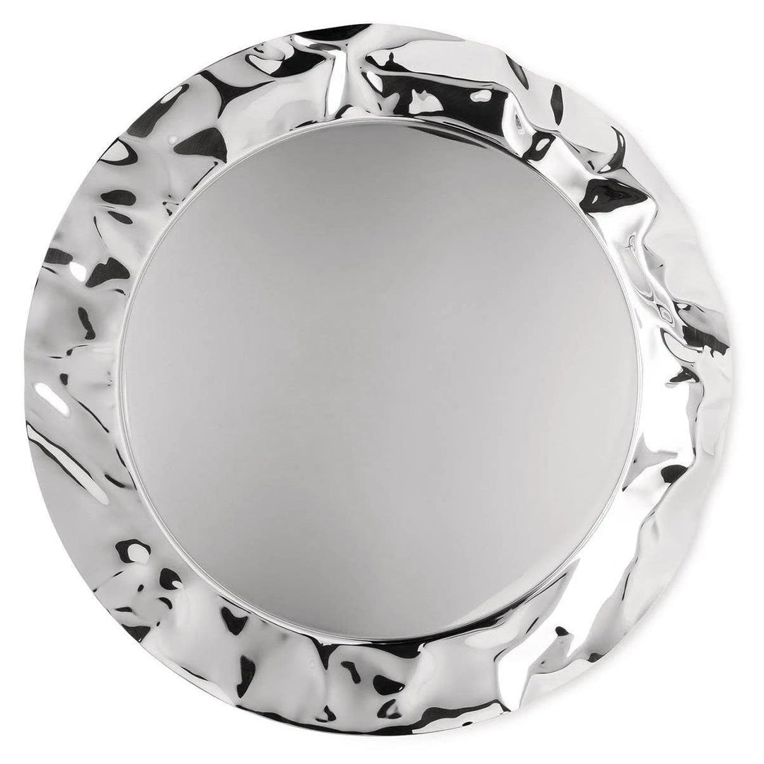 Alessi 90039 Tablett rund, Edelstahl, silber, 7 x 44,5 x 14,5 cm, Einheiten, 1.0, Silber