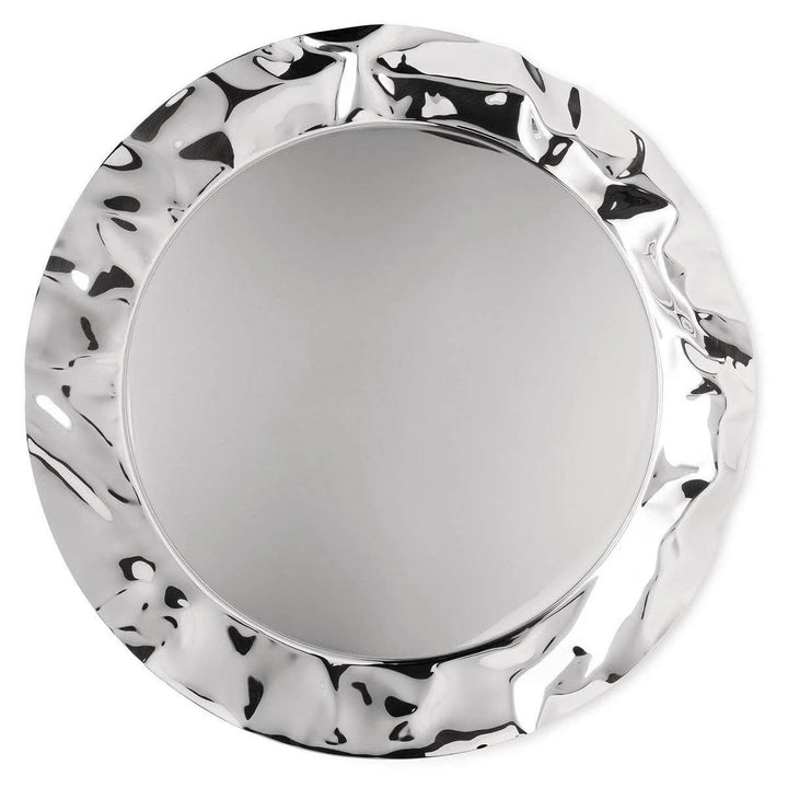 Alessi 90039 Tablett rund, Edelstahl, silber, 7 x 44,5 x 14,5 cm, Einheiten, 1.0, Silber