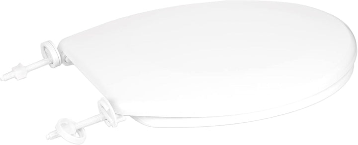 BigDean WC-Sitz oval - weiss 46x37 cm - Aus Thermoplast-Kunststoff - Einfache Montage - Toilettensit