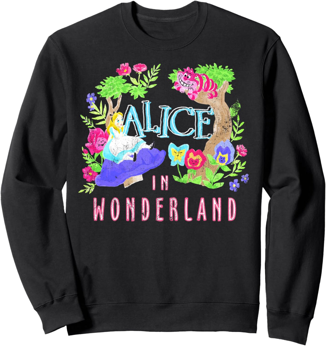Disney Alice In Wonderland Faded Movie Scene Sweatshirt