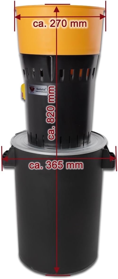Beeketal Getreidemühle elektrisch 1000W | Profi Schrotmühle & Kornmühle mit 20L Behälter | inkl. 4 E