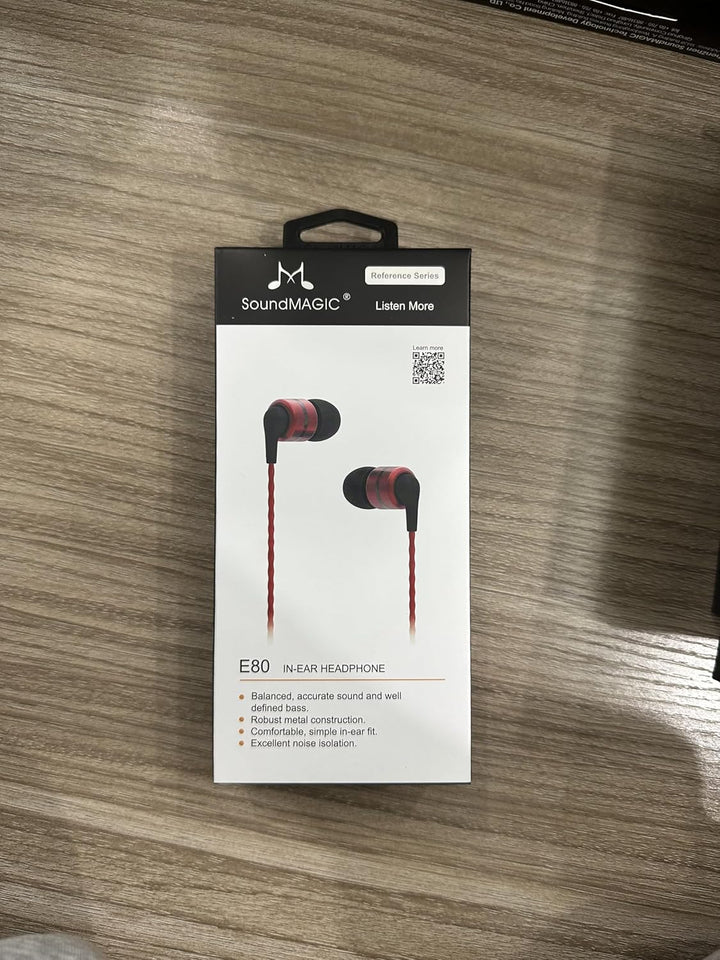 SoundMAGIC E80 Kabelgebundene Ohrhörer ohne Mikrofon, Audiophile HiFi-Stereo-Kopfhörer, geräuschisol